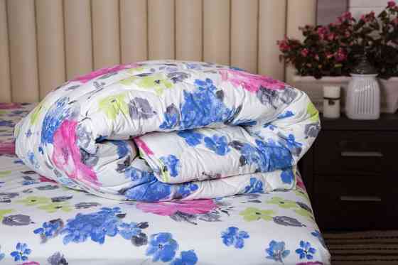 Ecotton Ковдра Ecotton двоспальна 172х205 см антиалергенна стьобана із бязі біла 20-1455 Pink Коломия