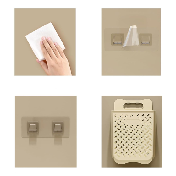 Настінний пластиковий кошик для білизни з вентиляцією, складний органайзер, розмір 35×25×49см Кам'янець-Подільський