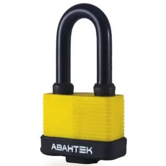 Замок навісний FL 1550L подовжений сталь чорний/жовтий Акула АВАНТЕК Житомир - изображение 1