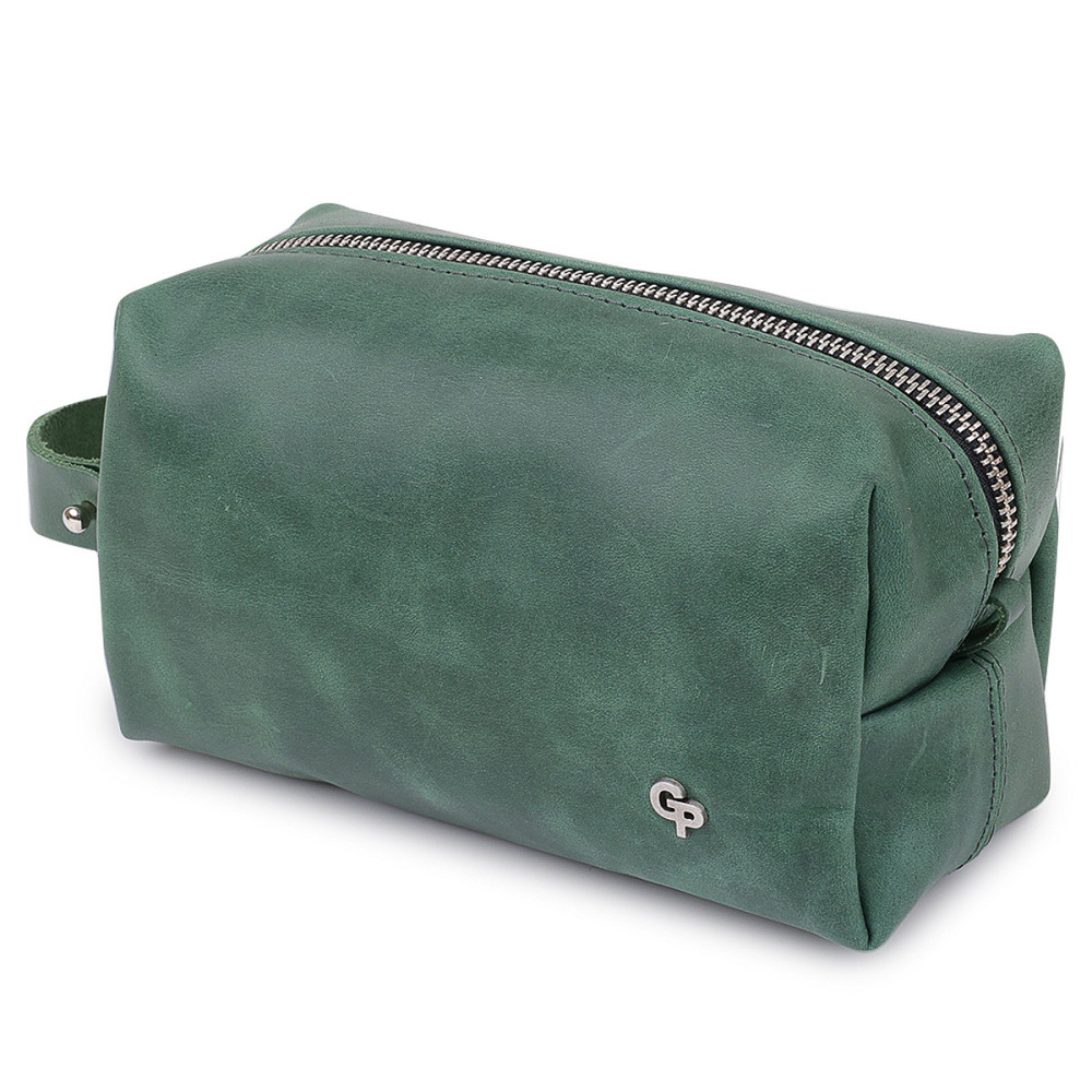 Кожаная косметичка унисекс GRANDE PELLE 11572 Зеленый Киев - изображение 1