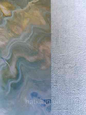 Обои виниловые Grandeco One roll one motif 1.59x2.8 панно 3д абстракция под камень изумрудные зеленые желтые Киев