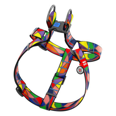 Шлей для собак WAUDOG Nylon с QR паспортом "Витраж" пластиковый фастекс XL (324-0051) Винница - изображение 2