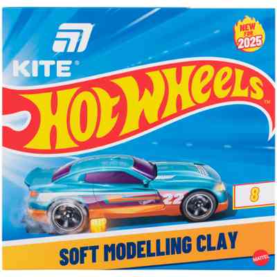 Пластилін Kite Hot Wheels восковий, 8 кольорів, 160 г (HW25-082) Вінниця