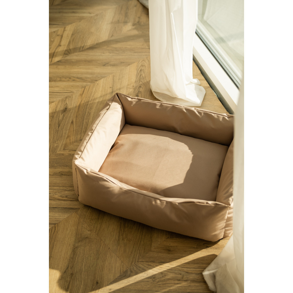 Водовідштовхувальний лежак зі знімним чохлом і двосторонньою хутряною подушкою Incor Бежевий 10041 L (80/60/20) Київ - фото 8