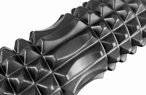 Масажний ролик EasyFit Solid Roller v.1.2s 33х13 см чорний Коломия