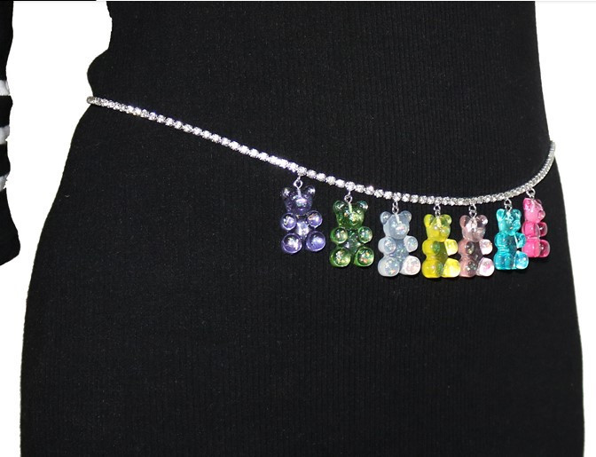 Намисто з ведмедиками - довжина 55см +40см, розмір ведмедики 3см, смола, цинковий сплав Київ - фото 1