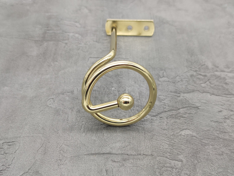 Комплект підхватів для штор Orvit Спіраль 140 Х 60 мм Золото пара-2шт. (00-00000890) Львов - изображение 1