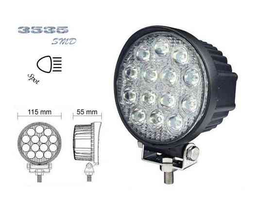 Фара додаткового світла 27T - 42W / 55 /Spot спрямований промінь світла кут світіння 30° вольтаж 12-24V Харків
