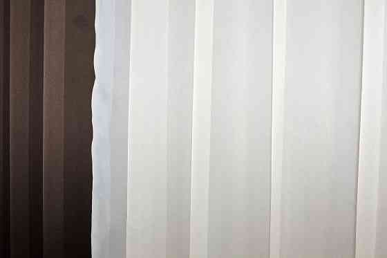 Комплект з шифону, декоративна гардина колір венге з молочним 002дк (н123-н105) Київ