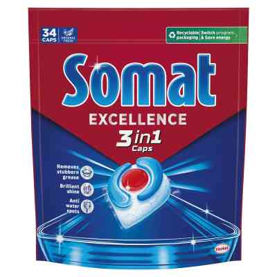 Таблетки для посудомийних машин Somat Excellence 3-in-1 34 шт. (9000101831986) Вінниця