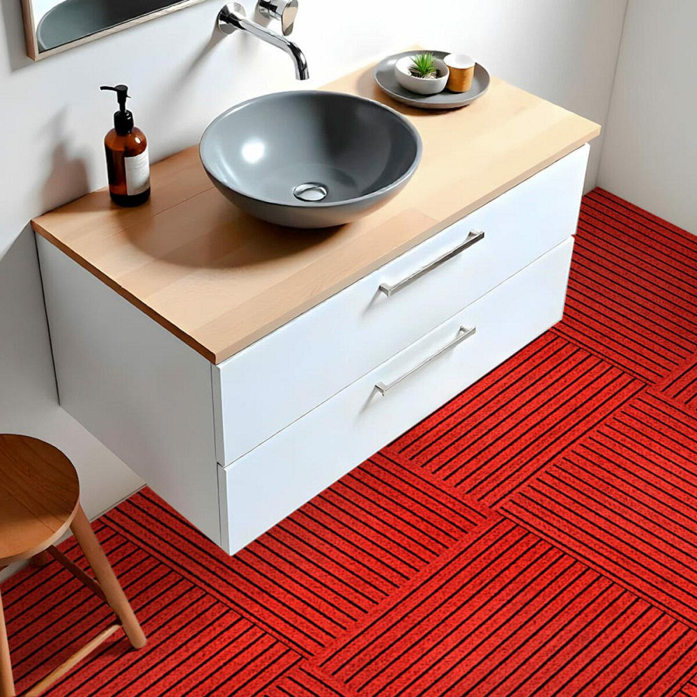 Самоклеящаяся плитка под ковролин бургунди 600х600*х,5мм SW-00002487 Киев - изображение 7