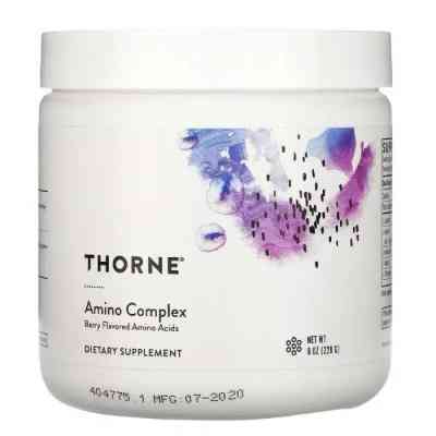 Амінокислота Thorne Research Комплекс амінокислот, смак ягід, Amino Complex, Berry Flavored, 228 г (THR-00464) Вінниця