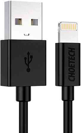Кабель USB AM-Lightning M, 1.2 м, MFi 2.4A, чорний Choetech Вінниця