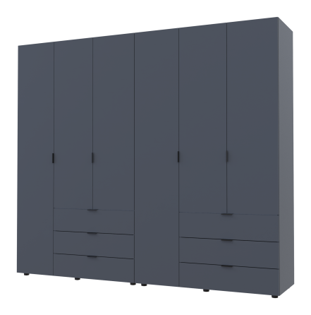 Комплект шкафов для одежды Doros Гелар (2 шт.) 232,4х49,5х203,4 см Графит (DRS-011120) Львов