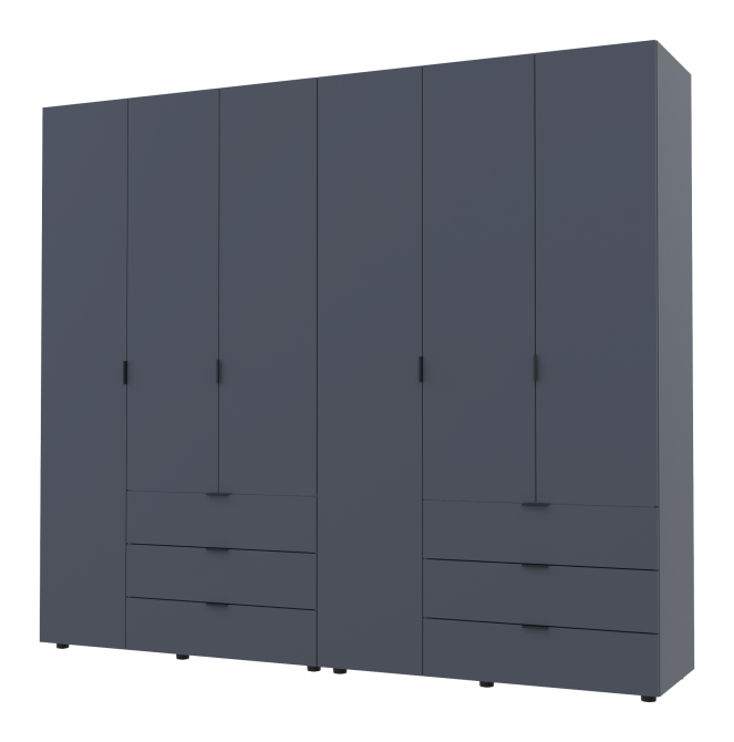 Комплект шкафов для одежды Doros Гелар (2 шт.) 232,4х49,5х203,4 см Графит (DRS-011120) Львов - изображение 1