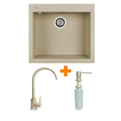 Мойка кухонная Adamant Univer Сахара + змішувач + дозатор (4824296902102) Винница - изображение 1