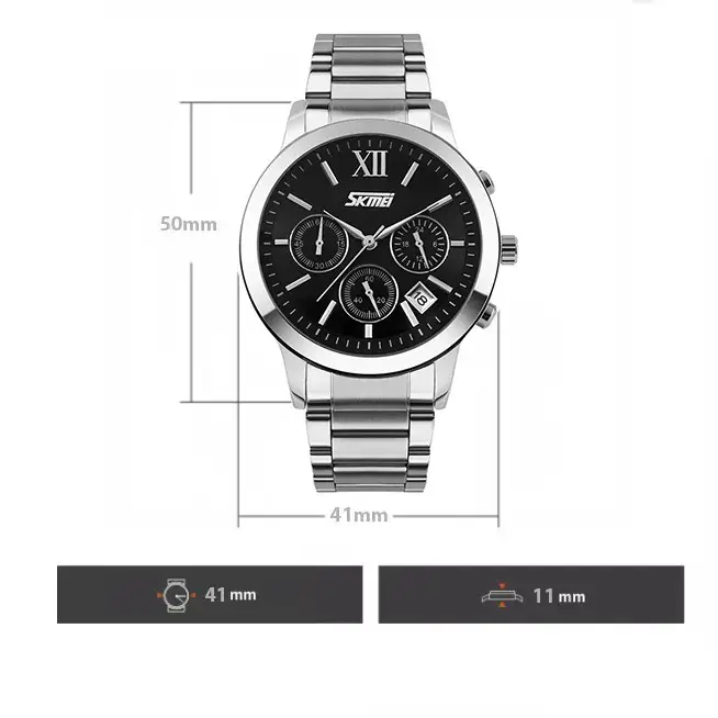 Мужские наручные часы Skmei Tandem 9097 Черный Винница - изображение 4