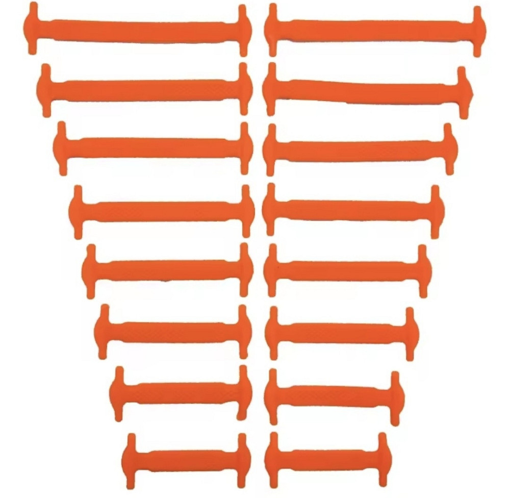 Шнурки силиконовые Лениви 16 шт Рыжий Смела - изображение 1