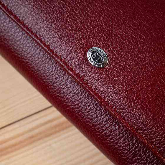 Сучасний гаманець для жінок ST Leather 19392 Темно-червоний Київ