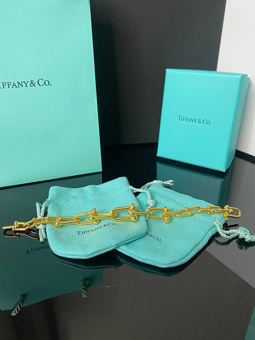 Тиффани браслет цепь / позолота 18 К  /  упакован в мешочек Tiffany Одесса - изображение 2