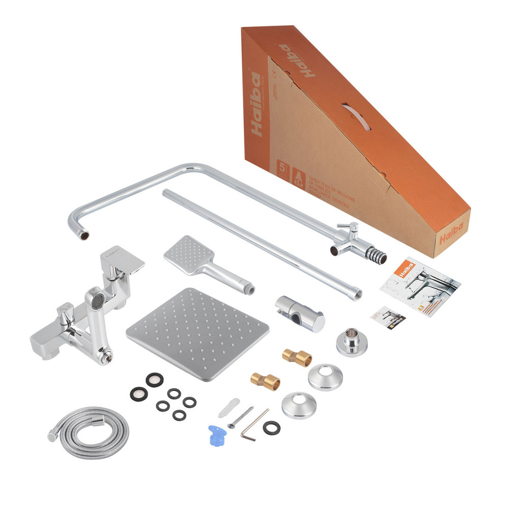Душова колонка зі змішувачем Haiba Kubus 003-J (HB0917) - комбінована система Харків - фото 2