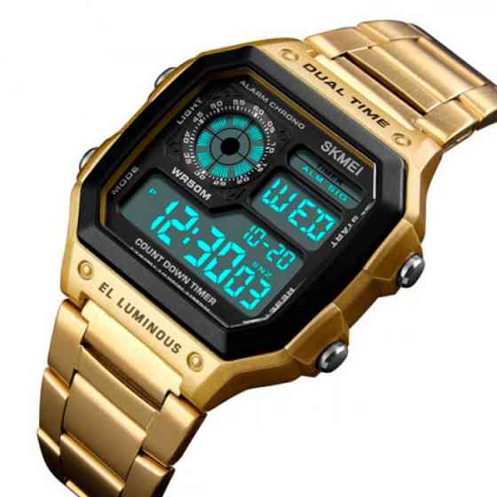 Мужские часы Skmei 1335 Ripple Gold Винница