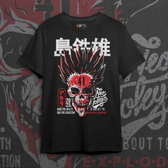 Футболка чоловіча з  принтом Акіра Dead Red Розмір 48 Anime1016 Дніпро