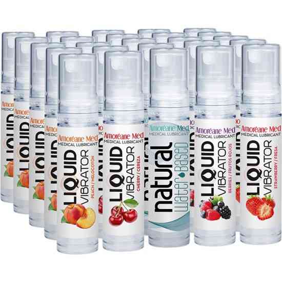 Лубрикант с эффектом вибрации Amoreane Med Liquid Vibrator Peach – персик, 10 мл Sex Aura Киев
