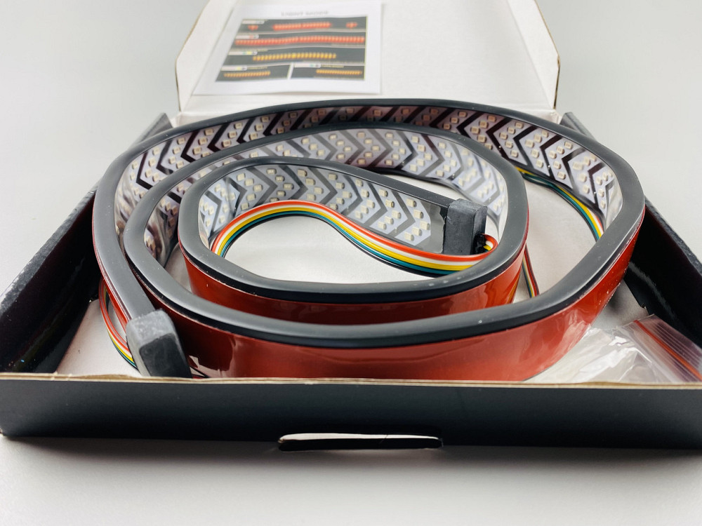 Led-стрічка в авто світлодіодна для додаткового освітлення, LED V стрічка стопи повороти автомобільні 12В-24В Мукачево - фото 5