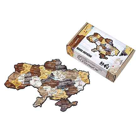 Фигурный деревянный пазл A3 