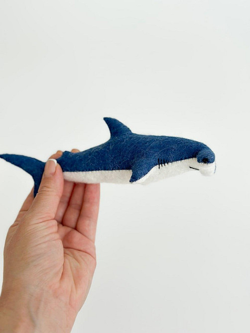 Мягкая фетровая игрушка акула-молот ручной работы – безопасная развивающая игрушка Киев - изображение 5