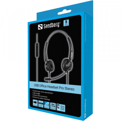 Наушники Sandberg Office Headset Pro Stereo USB Black (126-13) Винница - изображение 3