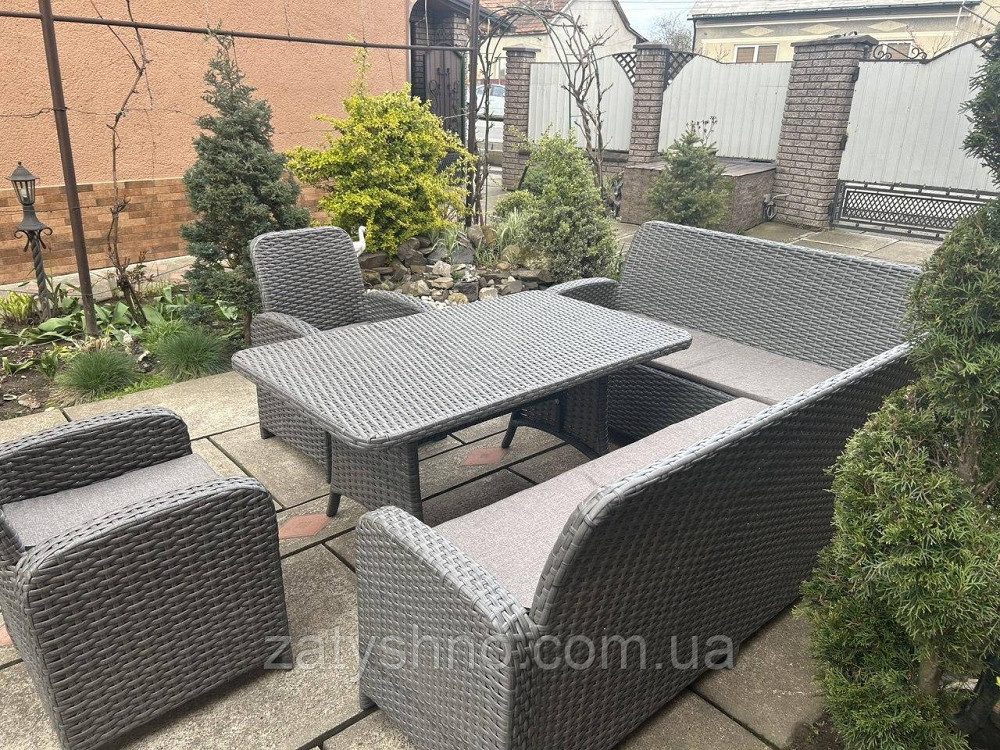 Плетені меблі вуличні з кутовим диваном Київ - фото 6