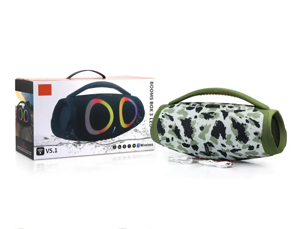 Портативная Bluetooth колонка B21 RGB 20W с подсветкой, FM, PowerBank, TWS и ремнём Одесса - изображение 1