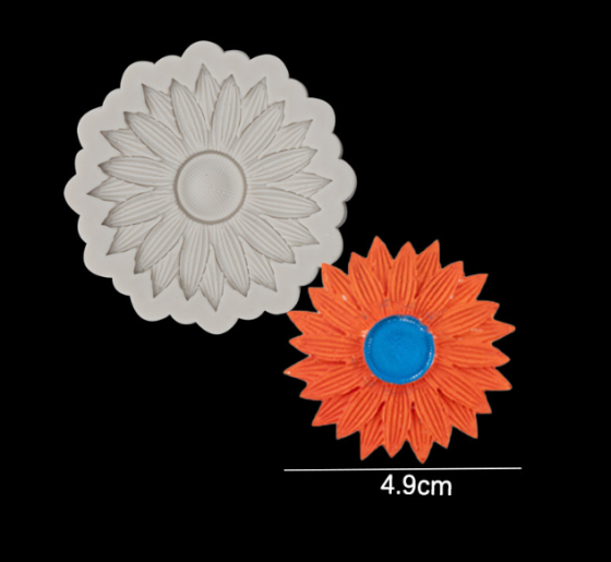 Молд силиконовый Цветок 49 мм серый Киев