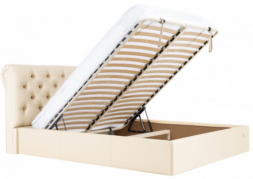 Кровать London VIP 140 х 200 см Fly 2207 С дополнительной металлической цельносварной рамой Бежевый Днепр - изображение 12