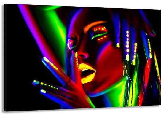 Картина холст в гостиную / спальню  Дівчина в неоні      MLP_212 90х180см Киев
