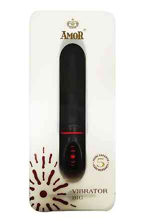 Стильний компактний вібратор AMOR BIG VIBRATOR REAL BIG Black (Застосунок НЕ Функціонує!) Sex Aura Київ