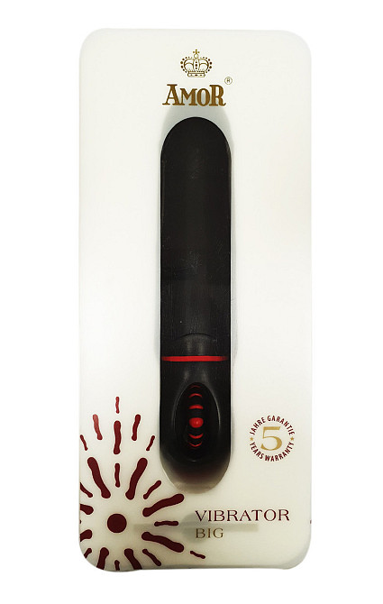 Стильний компактний вібратор AMOR BIG VIBRATOR REAL BIG Black (Застосунок НЕ Функціонує!) Sex Aura Київ - фото 1