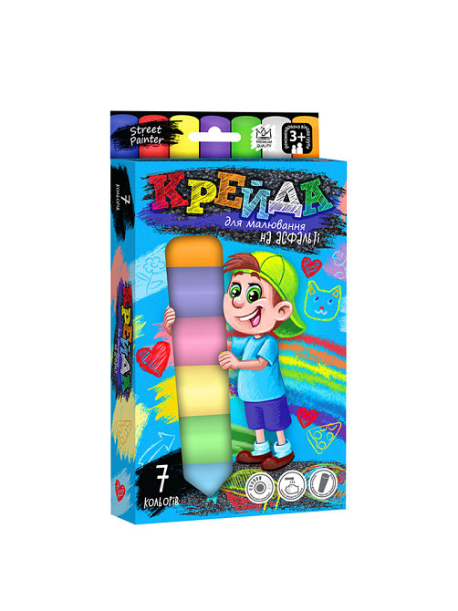 Крейда для малювання на асфальті велика MEL-01-05, 7 шт Вінниця - фото 1