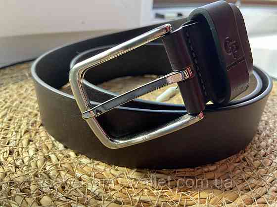 Длинный широкий мужской ремень коричневого цвета из итальянской кожи (батал до 140 см) Grande Pelle Киев
