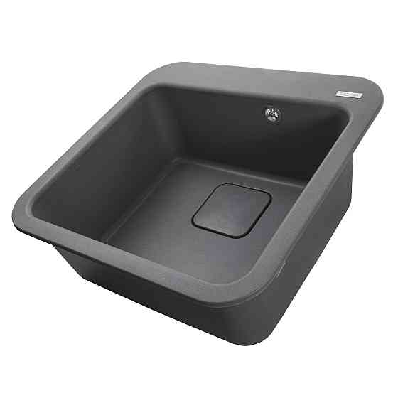 Гранітна мийка Globus Lux BARBORA сірий металік 510х510мм-А0003 Київ