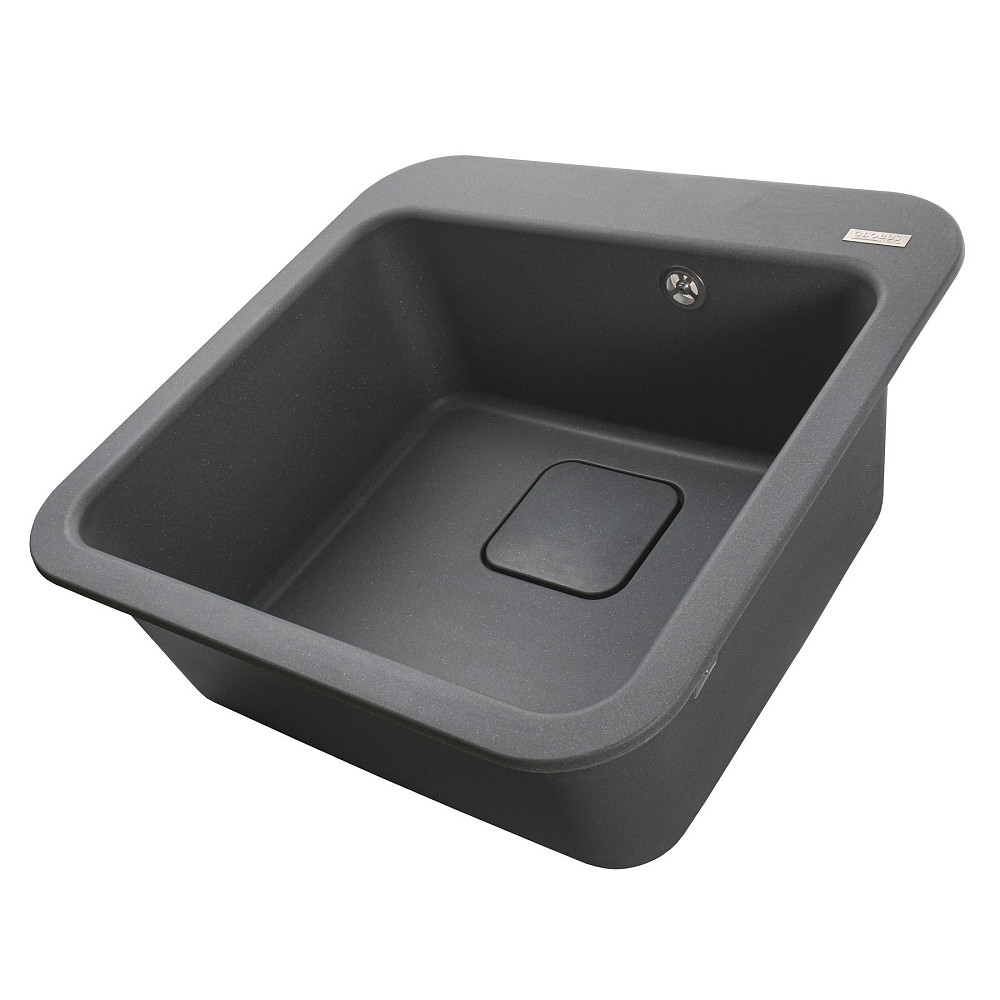 Гранітна мийка Globus Lux BARBORA сірий металік 510х510мм-А0003 Тернопіль - фото 4