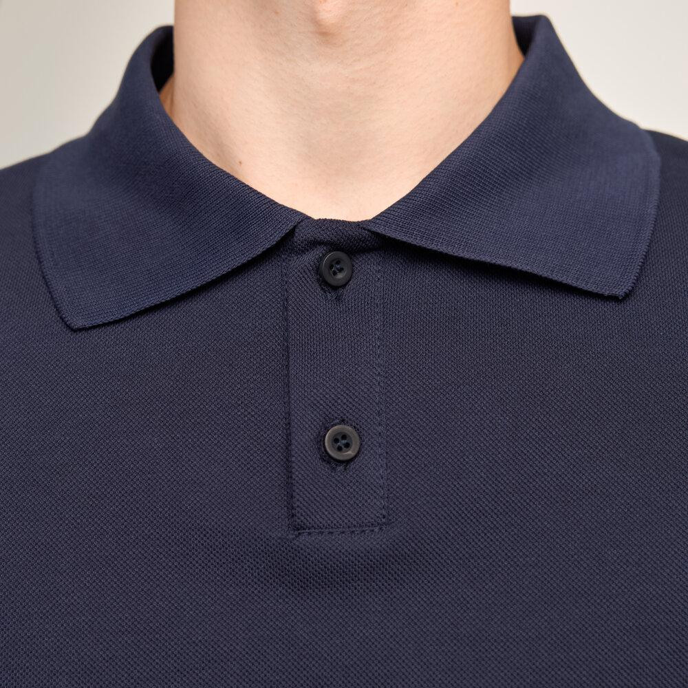 Темно-синє наві чоловіче класичне поло на ґудзиках Pobedov. Футболка поло Pobedov Royal синя Київ - фото 5