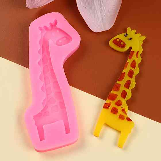 Молд силиконовый Жираф 102 мм розовый Киев