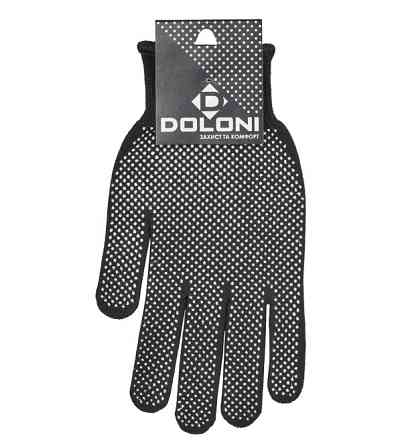 Doloni рукавички захисні трикотажні з ПВХ малюнком, розмір 10, Лайт 4410 Рівне