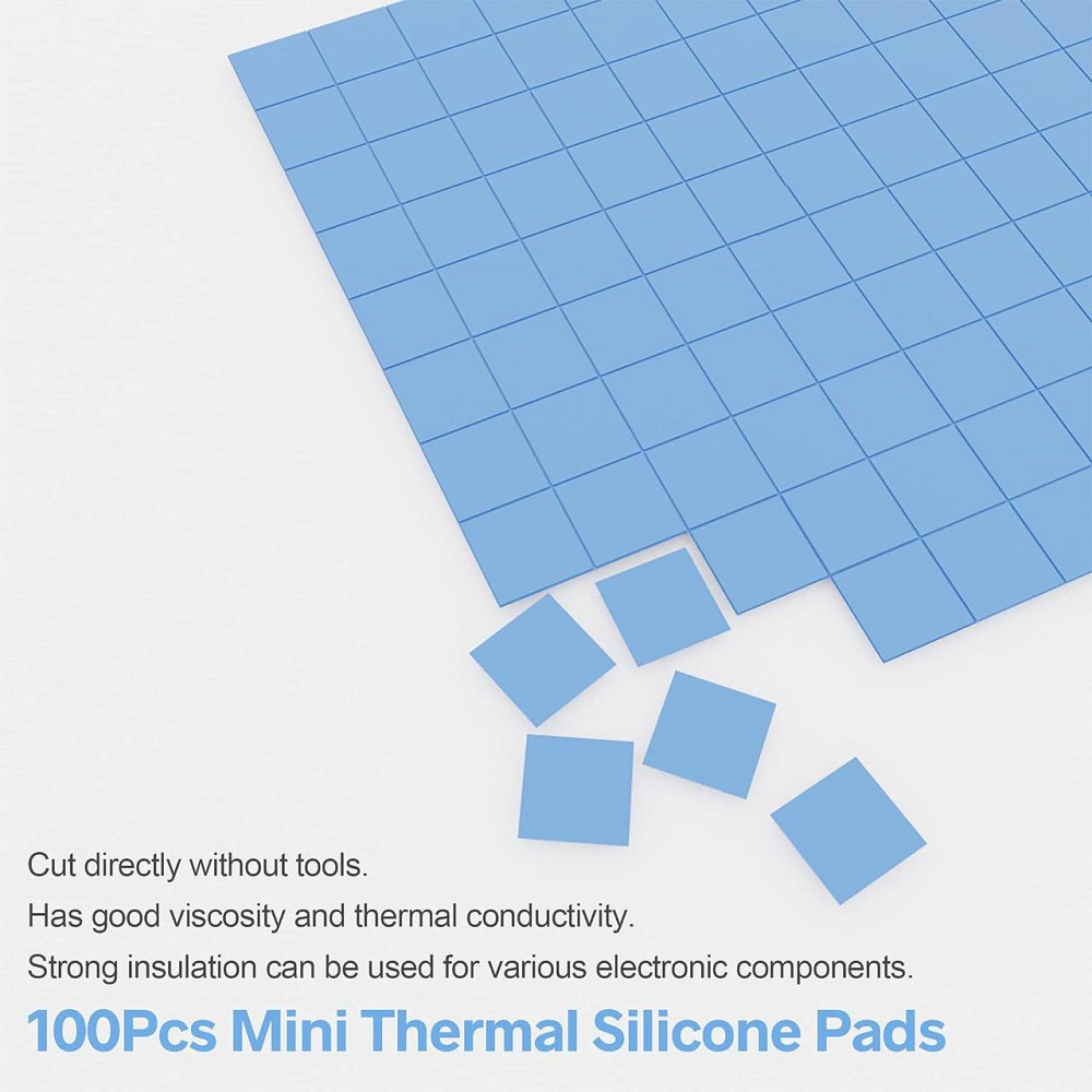 Силіконова термопрокладка 10x10 мм, набір 100 шт Київ - фото 5
