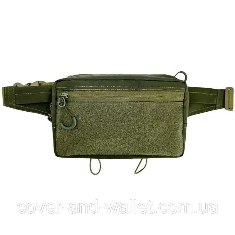 Тактическая сумка бананка небольшого размера оливкового цвета с велкро PS 8247071-Х3М Киев - изображение 3