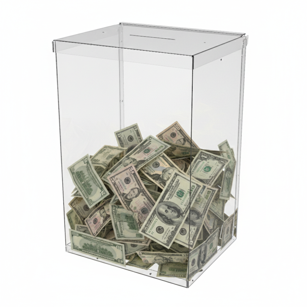 Ящик EKOSTAR без замка для пожертвований и сбора денег 250x200x380. Объем 19 литров Киев - изображение 1