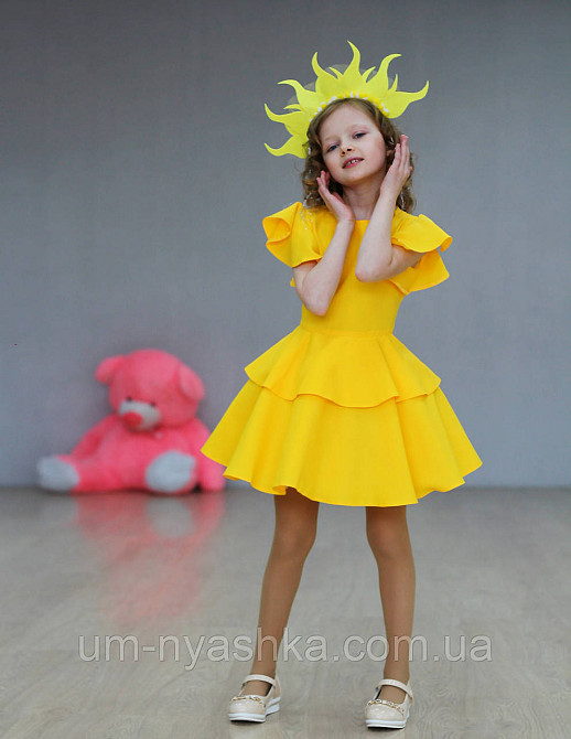 Жовте нарядне плаття на дівчинку костюм Сонечко, Курчатко, Качечка, Кульбабка Кривий Ріг - фото 5